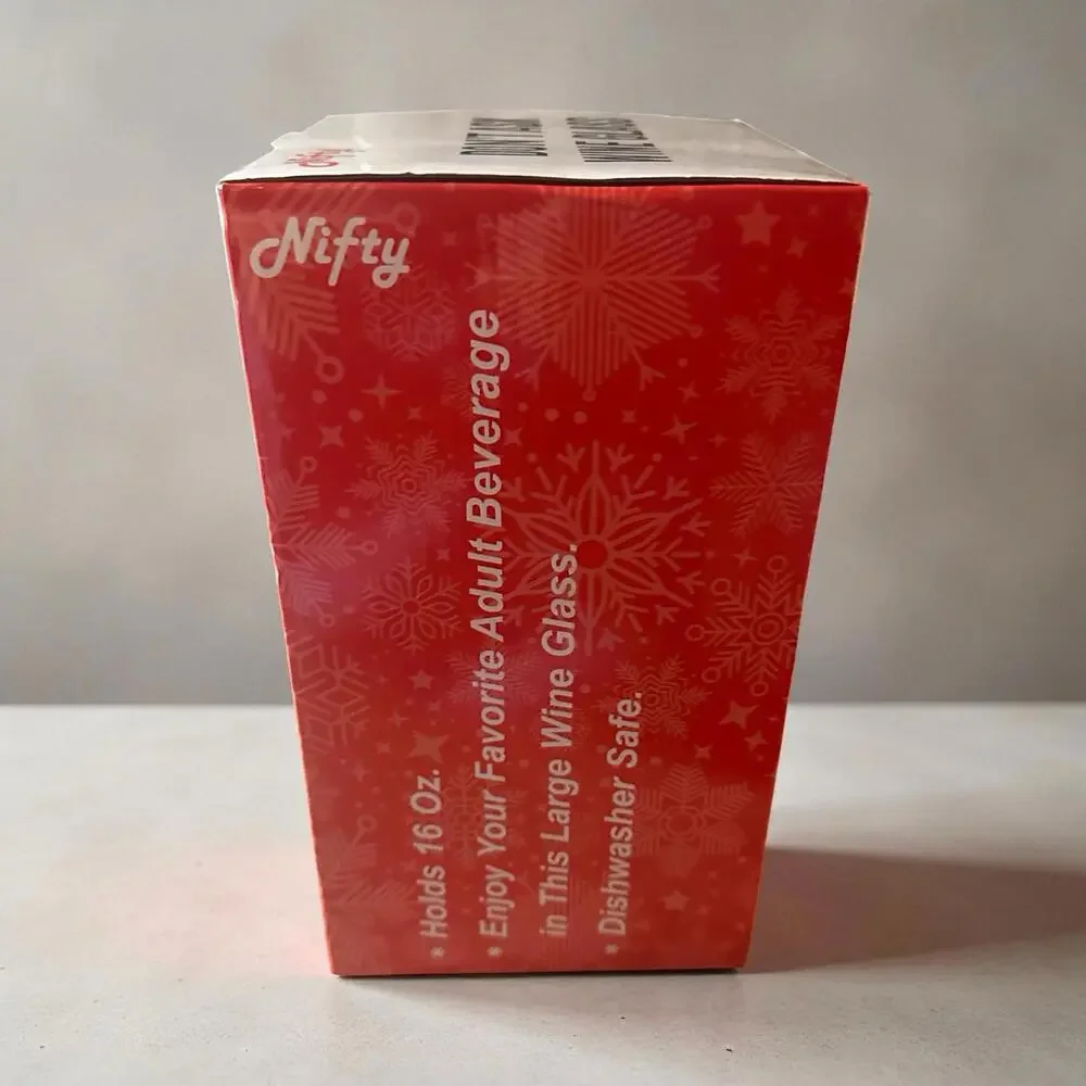 Nifty Don’t Ask Funny Wine Glass Holiday‎ Gift NEW